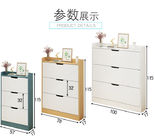 Rectangular 3 Layer Modern Shoe Storage Cabinet , 100cm Long Sideboard Shoe Cabinet