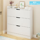 Modern Wood L57cm 3 Tier Shoe Storage Cabinet Warm White