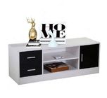 Low White 110X55X42.5cm Solid Wood TV Bench With Melamine Finishing
