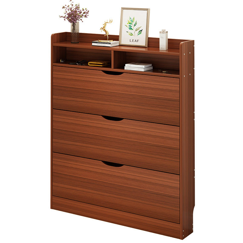 Wooden 115cm Height 3 Tier Shoe Sideboard Cabinet For Livingroom